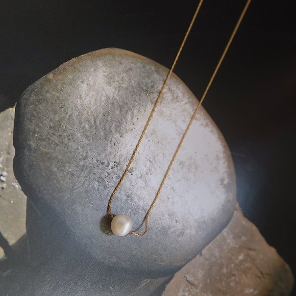 NEW 18K Gold Plated Fresh Water Pearl Necklace - Picture 4 of 8